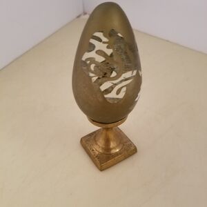 Pilgrim Gold and Silver Ornate Egg Sculpture